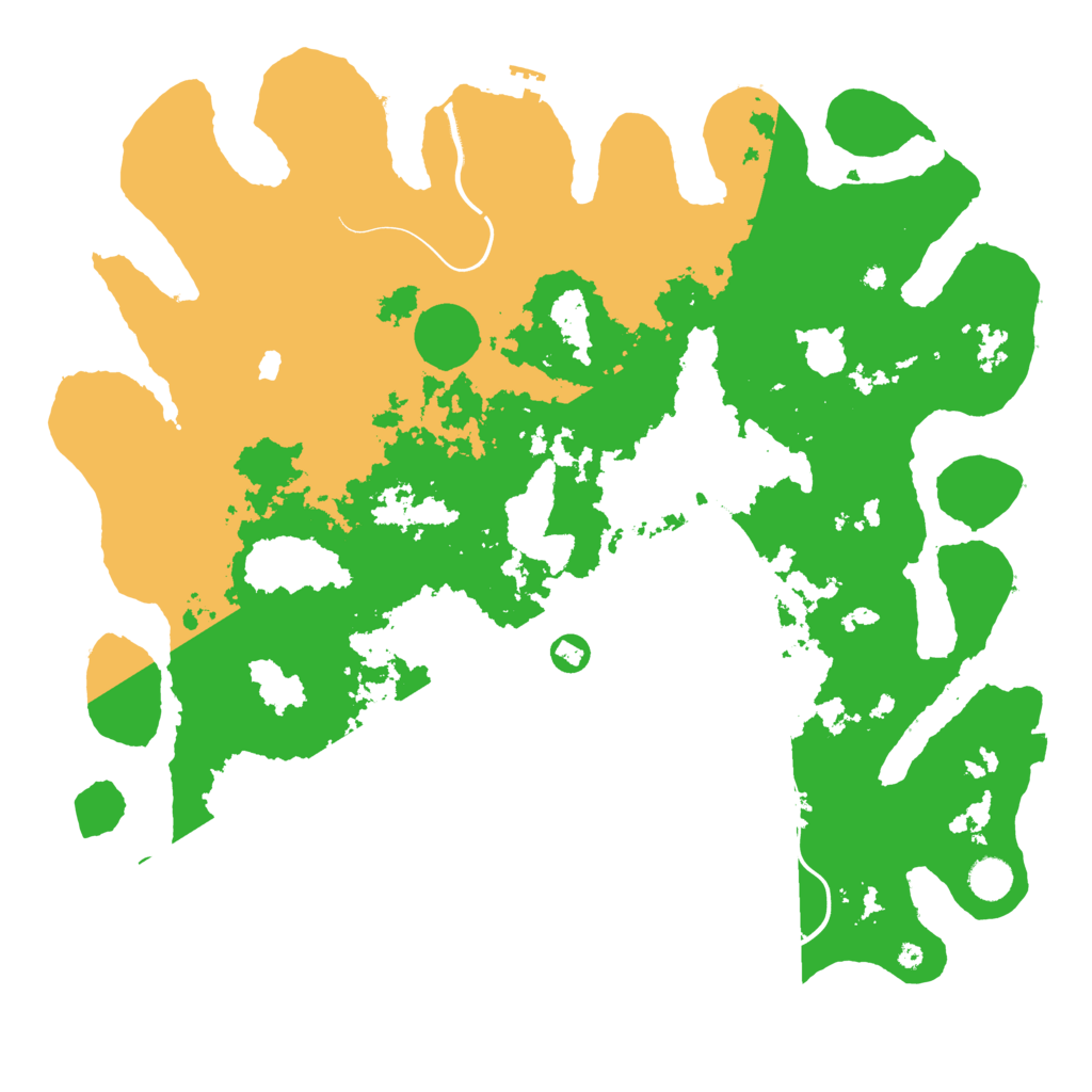 Biome Rust Map: Procedural Map, Size: 4444, Seed: 3666