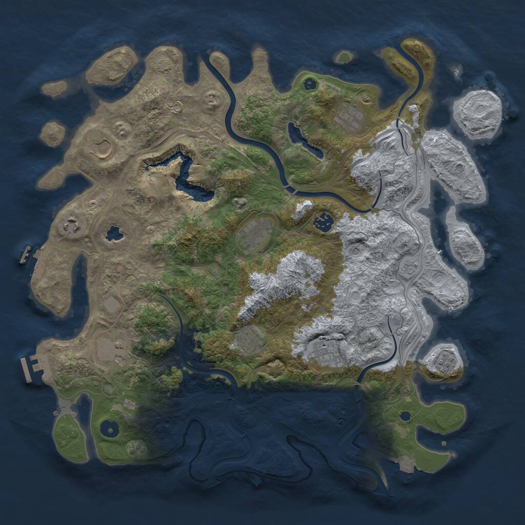 Rust Map: Procedural Map, Size: 4250, Seed: 14348655, 15 Monuments