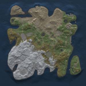 Thumbnail Rust Map: Procedural Map, Size: 3500, Seed: 1932625054, 17 Monuments