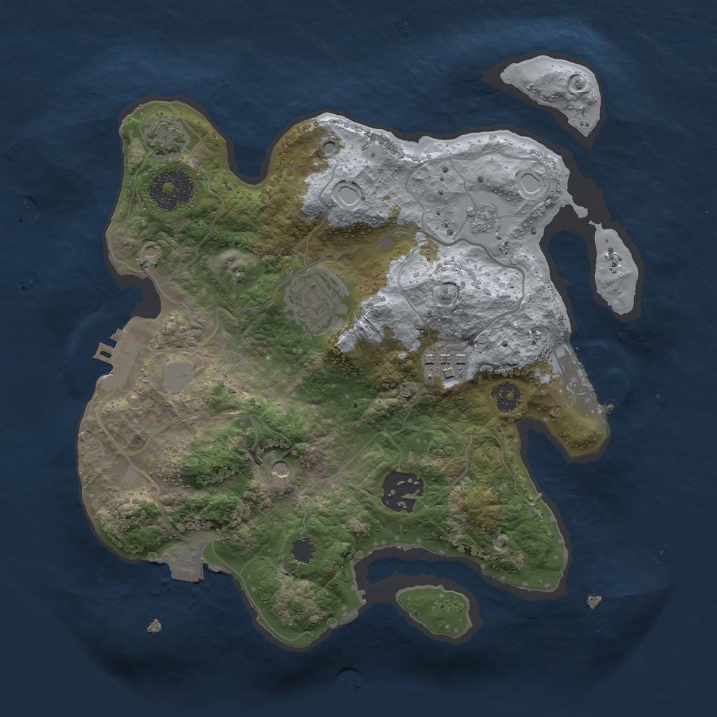 Rust Map: Procedural Map, Size: 2567, Seed: 3246, 11 Monuments
