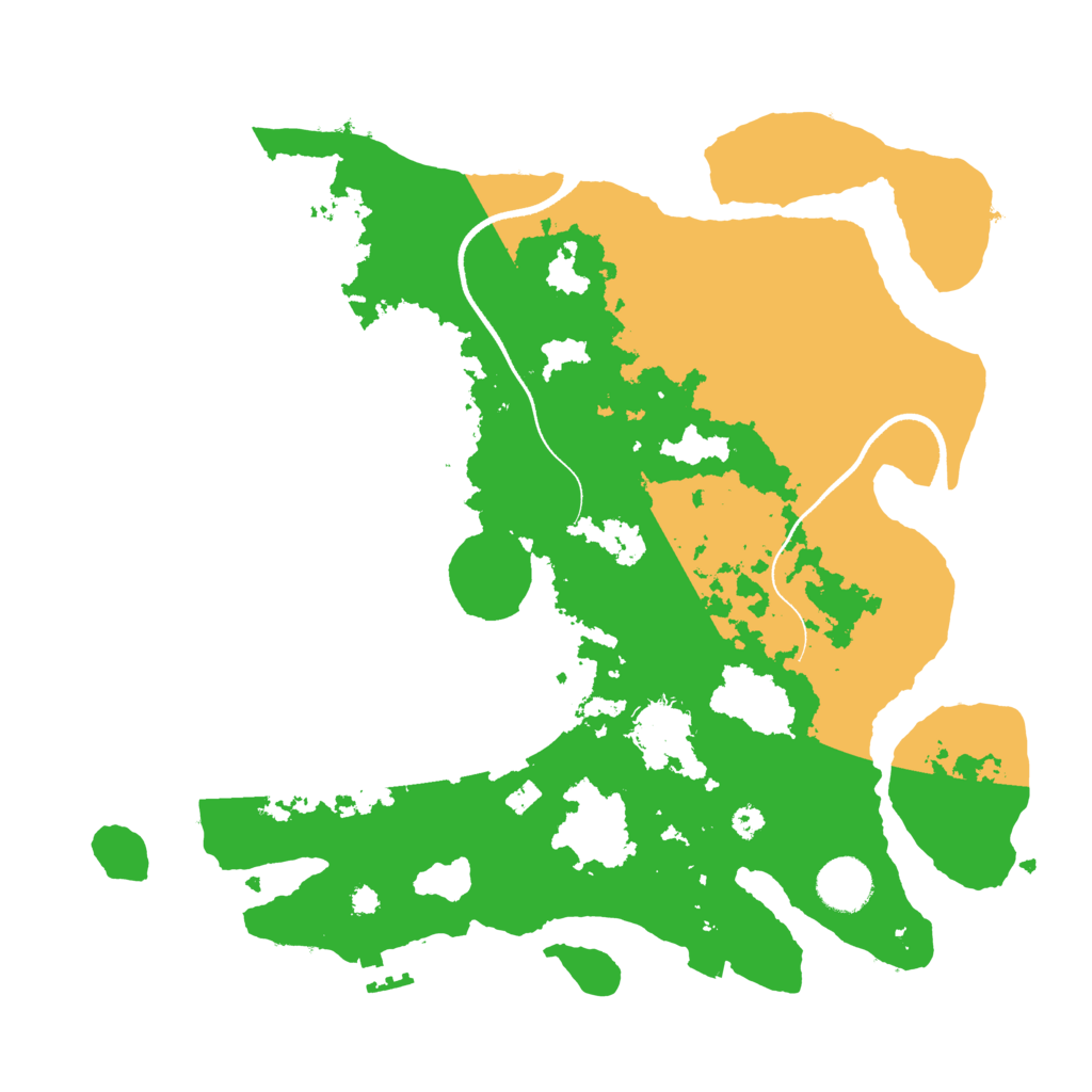 Biome Rust Map: Procedural Map, Size: 3500, Seed: 46389080