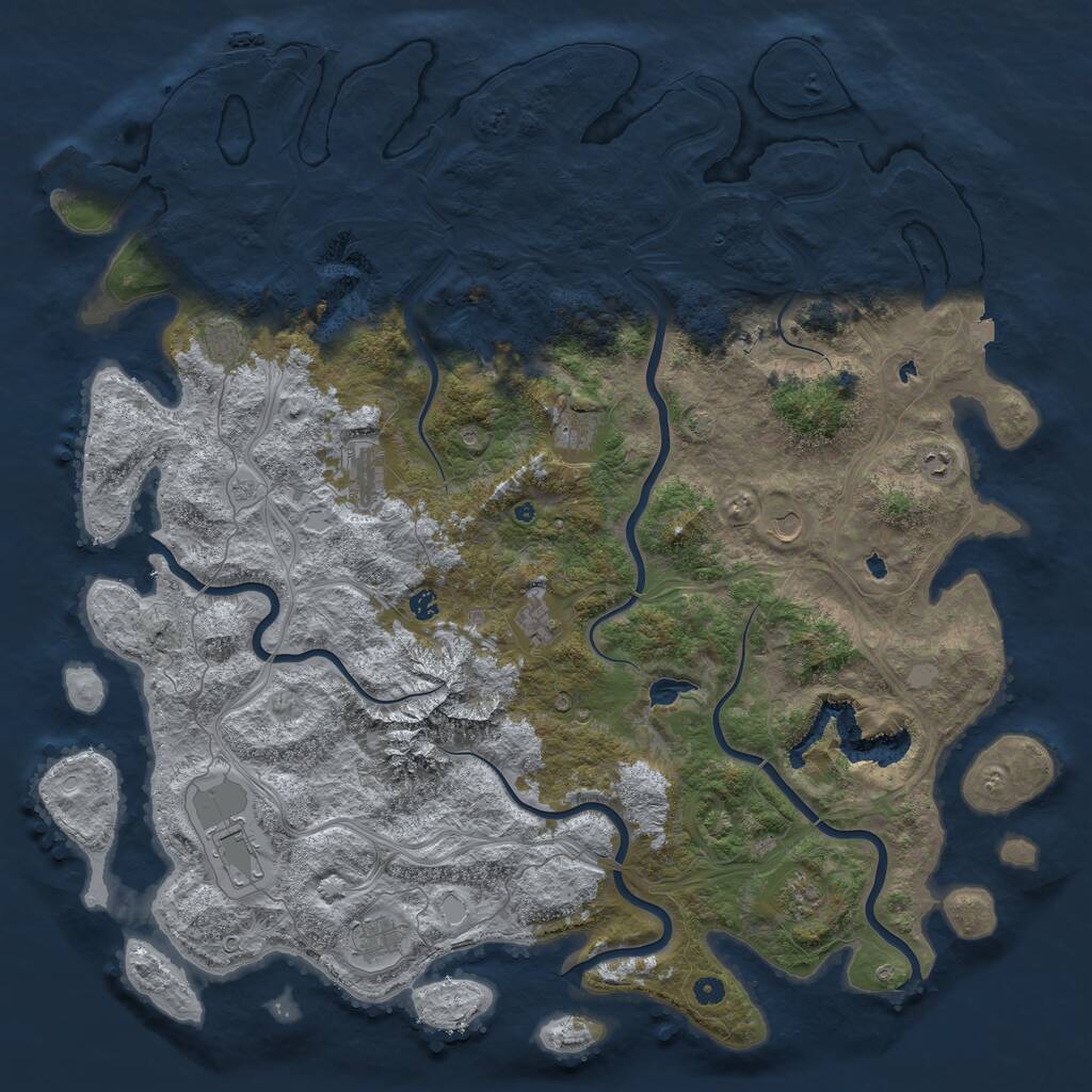 Rust Map: Procedural Map, Size: 5500, Seed: 8979825, 17 Monuments