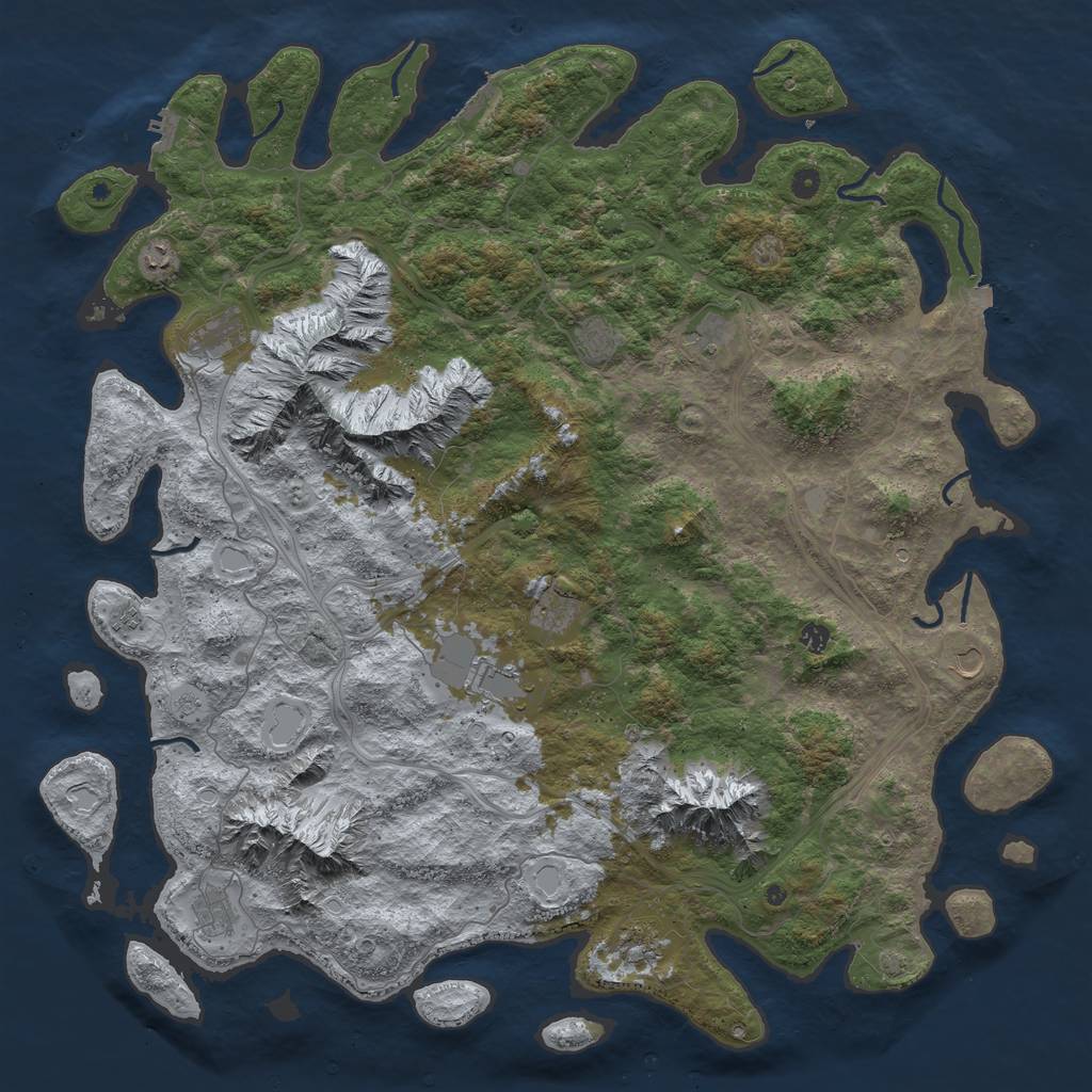 Rust Map: Procedural Map, Size: 5500, Seed: 8979825, 19 Monuments
