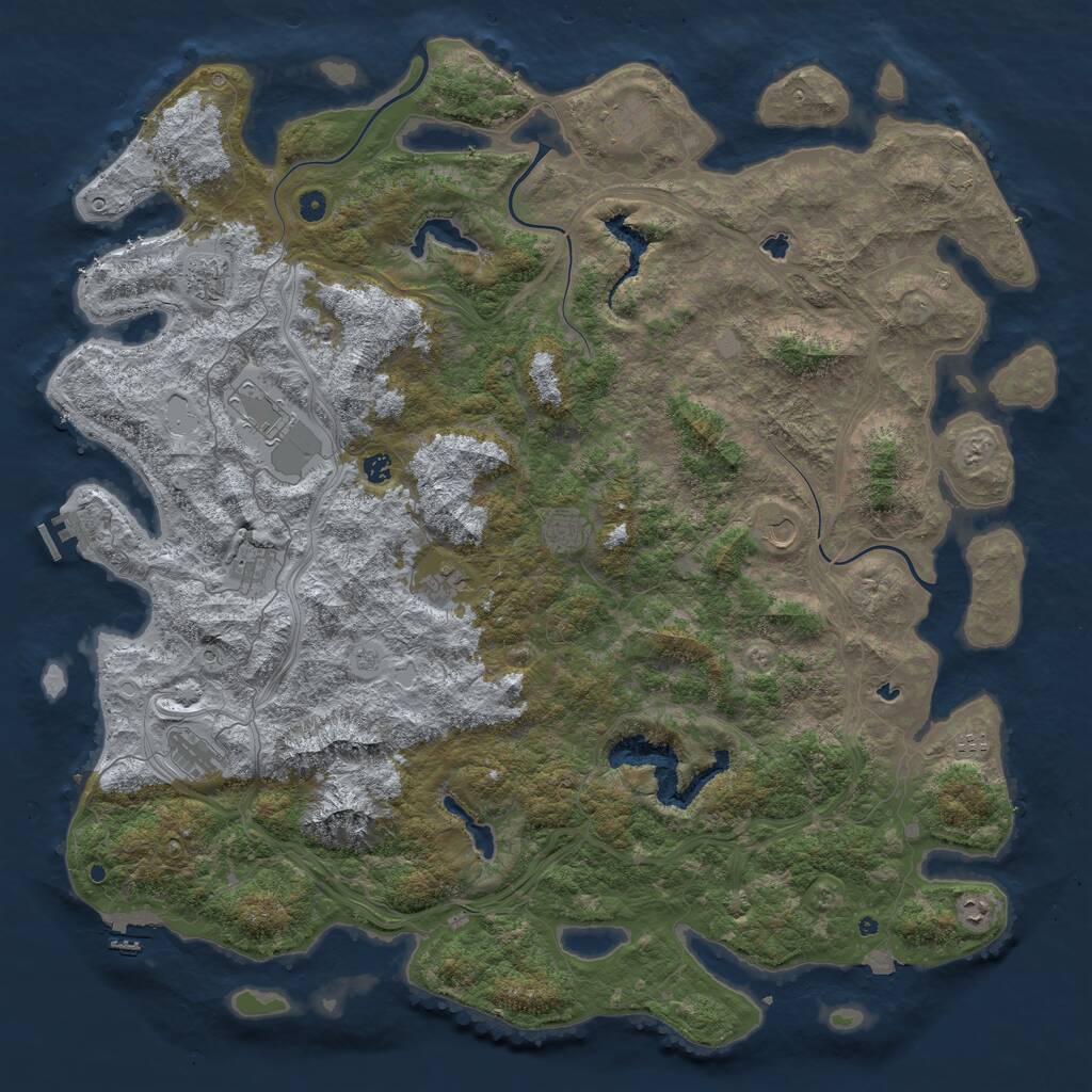Rust Map: Procedural Map, Size: 5600, Seed: 1988, 17 Monuments
