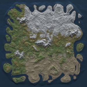 Thumbnail Rust Map: Procedural Map, Size: 6000, Seed: 1805151000, 19 Monuments