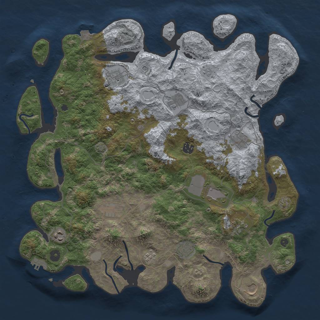 Rust Map: Procedural Map, Size: 4200, Seed: 20231119, 18 Monuments