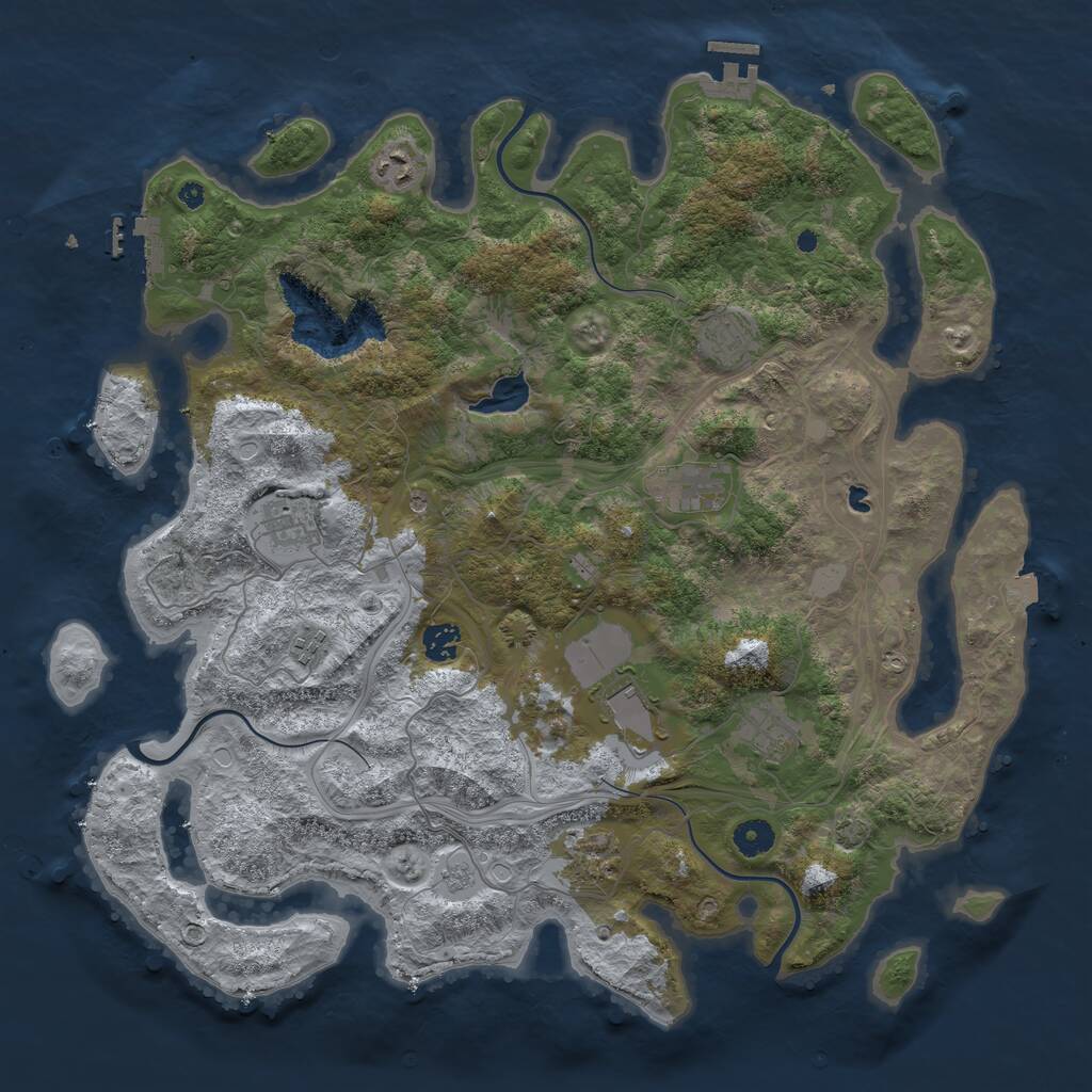 Rust Map: Procedural Map, Size: 4250, Seed: 55241961, 15 Monuments