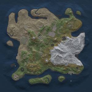 Thumbnail Rust Map: Procedural Map, Size: 3500, Seed: 1292403336, 16 Monuments