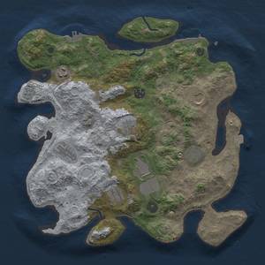 Thumbnail Rust Map: Procedural Map, Size: 3500, Seed: 813538222, 17 Monuments