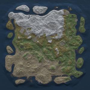 Thumbnail Rust Map: Procedural Map, Size: 4500, Seed: 973914723, 19 Monuments