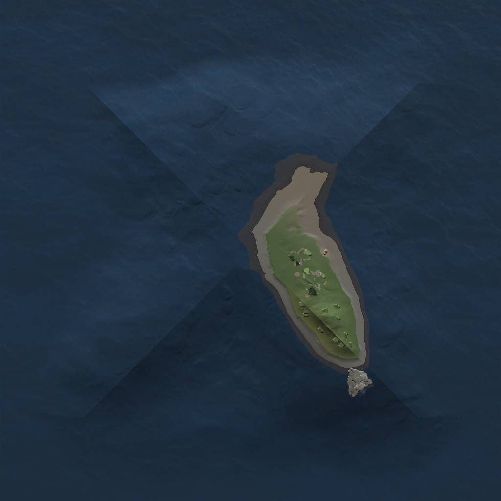 Rust Map: Procedural Map, Size: 1000, Seed: 4553428, 3 Monuments