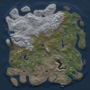 Thumbnail Rust Map: Procedural Map, Size: 4500, Seed: 1389893869, 15 Monuments