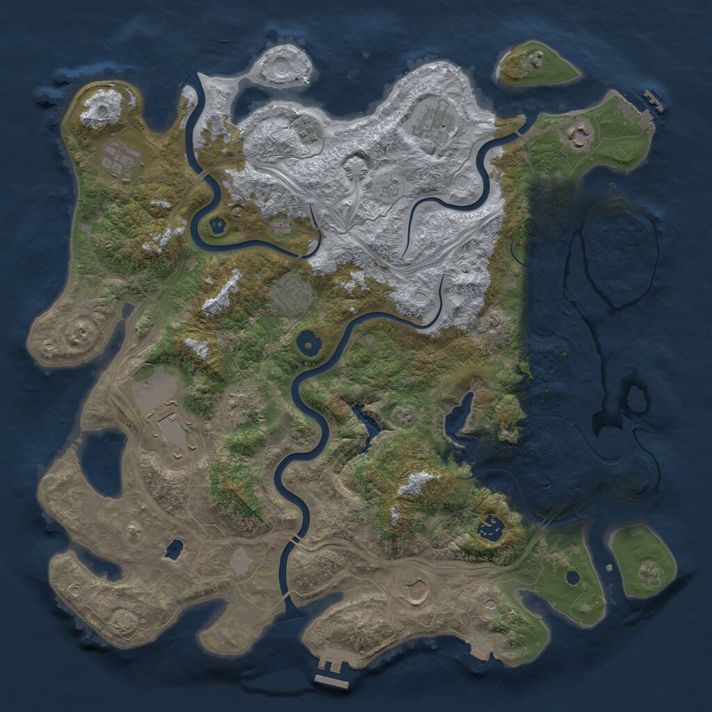 Rust Map: Procedural Map, Size: 4250, Seed: 227314829, 15 Monuments