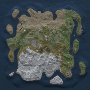 Thumbnail Rust Map: Procedural Map, Size: 3500, Seed: 253994498, 14 Monuments