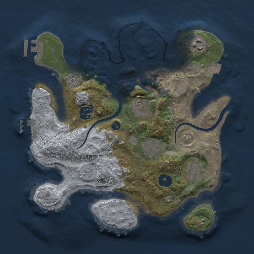 Rust Map: Procedural Map, Size: 2900, Seed: 10523, 11 Monuments