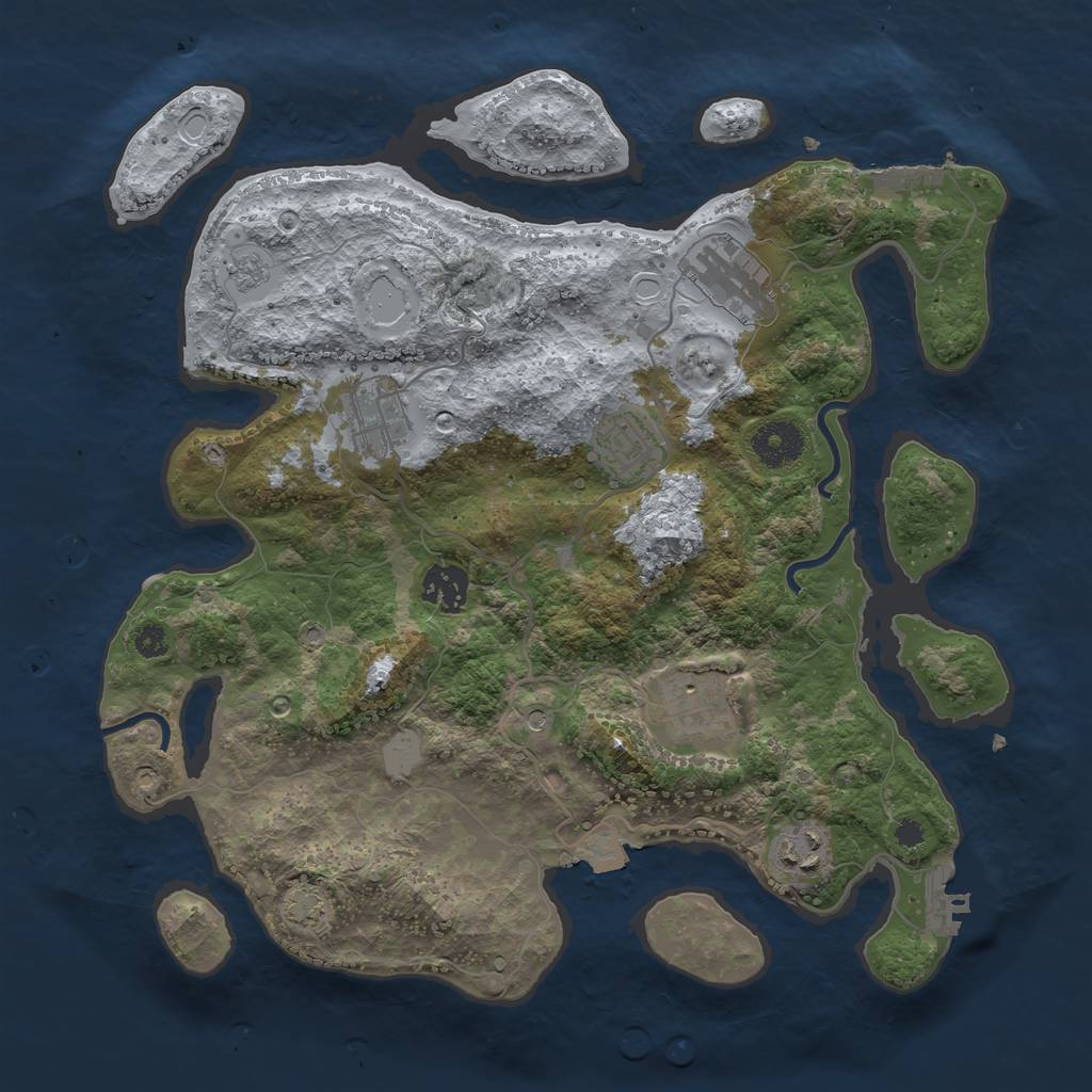 Rust Map: Procedural Map, Size: 3400, Seed: 2567, 14 Monuments