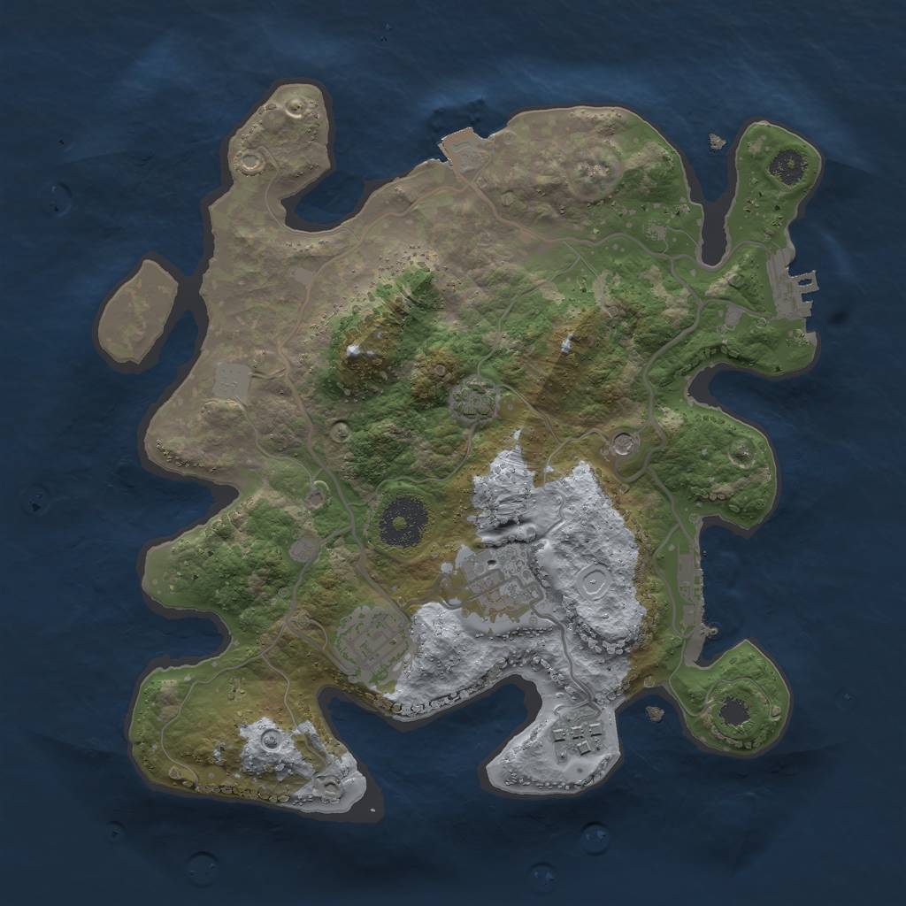 Rust Map: Procedural Map, Size: 2750, Seed: 19112023, 10 Monuments