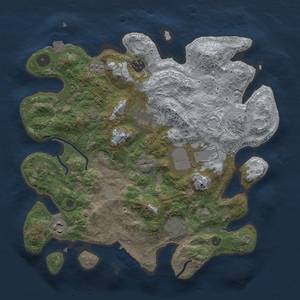 Thumbnail Rust Map: Procedural Map, Size: 3500, Seed: 1866976676, 14 Monuments