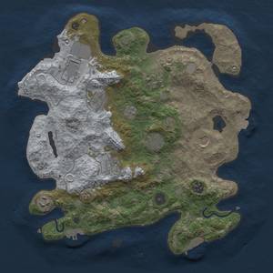 Thumbnail Rust Map: Procedural Map, Size: 3500, Seed: 375789967, 17 Monuments