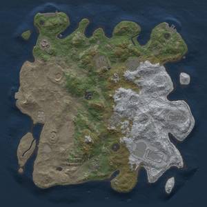 Thumbnail Rust Map: Procedural Map, Size: 3750, Seed: 359675, 19 Monuments