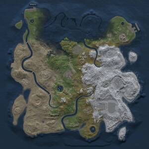 Thumbnail Rust Map: Procedural Map, Size: 3750, Seed: 359675, 15 Monuments