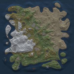 Thumbnail Rust Map: Procedural Map, Size: 4500, Seed: 145, 19 Monuments