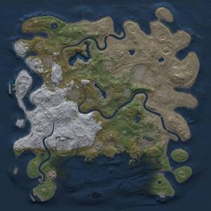 Thumbnail Rust Map: Procedural Map, Size: 4500, Seed: 145, 17 Monuments