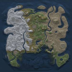 Thumbnail Rust Map: Procedural Map, Size: 4250, Seed: 1309630471, 15 Monuments