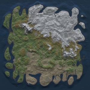 Thumbnail Rust Map: Procedural Map, Size: 5000, Seed: 6970, 19 Monuments