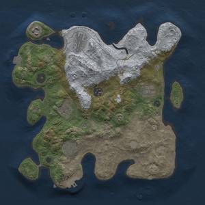 Thumbnail Rust Map: Procedural Map, Size: 3210, Seed: 1, 13 Monuments