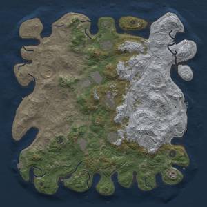 Thumbnail Rust Map: Procedural Map, Size: 4500, Seed: 11982023, 19 Monuments