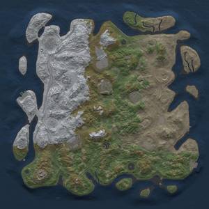 Thumbnail Rust Map: Procedural Map, Size: 4400, Seed: 5457575, 19 Monuments