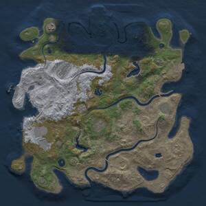 Thumbnail Rust Map: Procedural Map, Size: 4000, Seed: 54978968, 15 Monuments