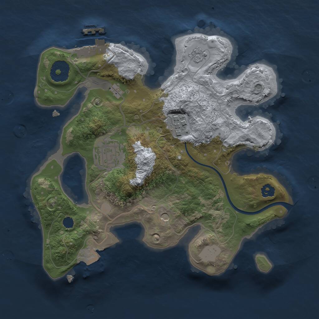 Rust Map: Procedural Map, Size: 2341, Seed: 1771768119, 6 Monuments