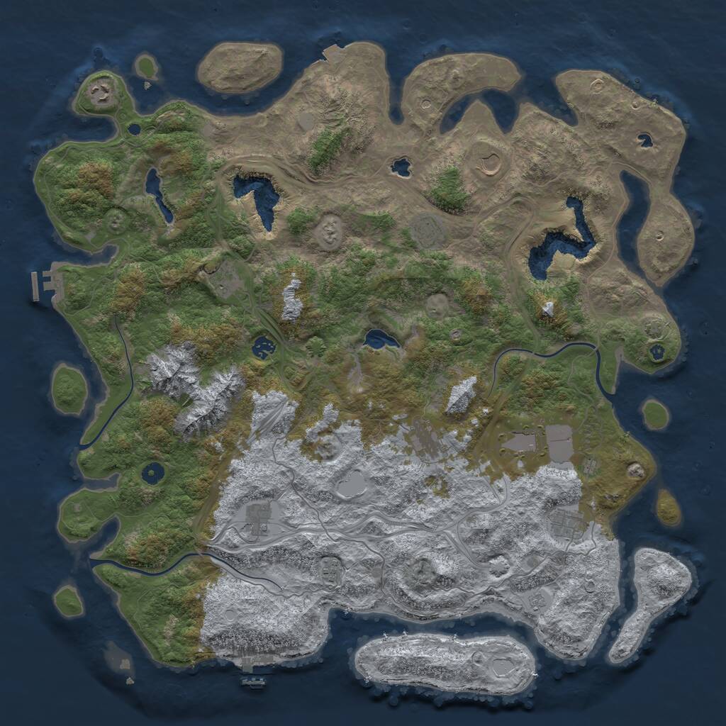 Rust Map: Procedural Map, Size: 5000, Seed: 1527923396, 16 Monuments