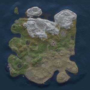 Thumbnail Rust Map: Procedural Map, Size: 3250, Seed: 2356467, 16 Monuments