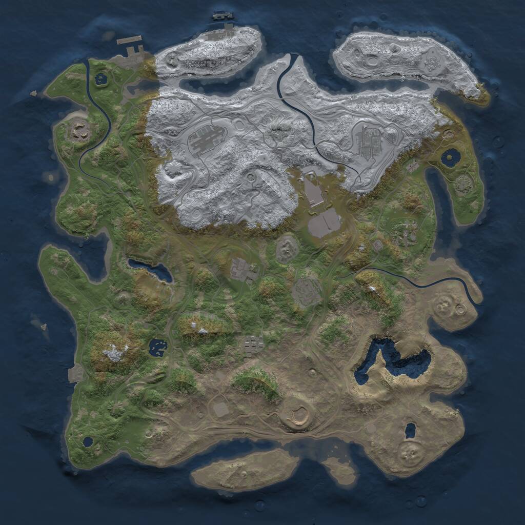 Rust Map: Procedural Map, Size: 4250, Seed: 1655113017, 16 Monuments