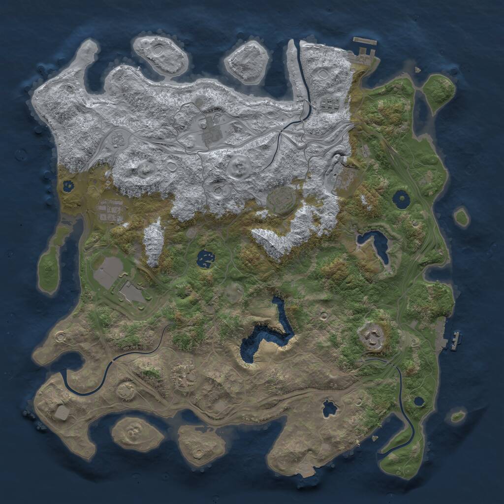 Rust Map: Procedural Map, Size: 4250, Seed: 85123, 15 Monuments
