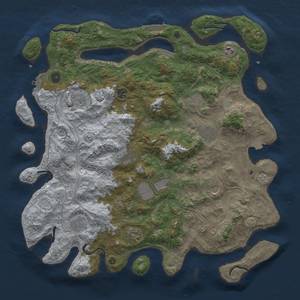 Thumbnail Rust Map: Procedural Map, Size: 4500, Seed: 1387296091, 19 Monuments