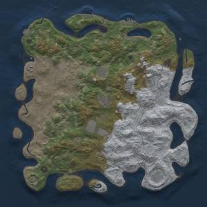 Thumbnail Rust Map: Procedural Map, Size: 4400, Seed: 4448775, 19 Monuments