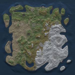 Thumbnail Rust Map: Procedural Map, Size: 4400, Seed: 87657384, 19 Monuments