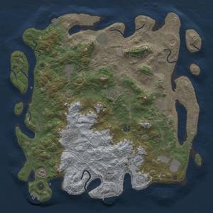 Thumbnail Rust Map: Procedural Map, Size: 4500, Seed: 225901088, 19 Monuments