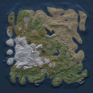 Thumbnail Rust Map: Procedural Map, Size: 4000, Seed: 1226731358, 14 Monuments