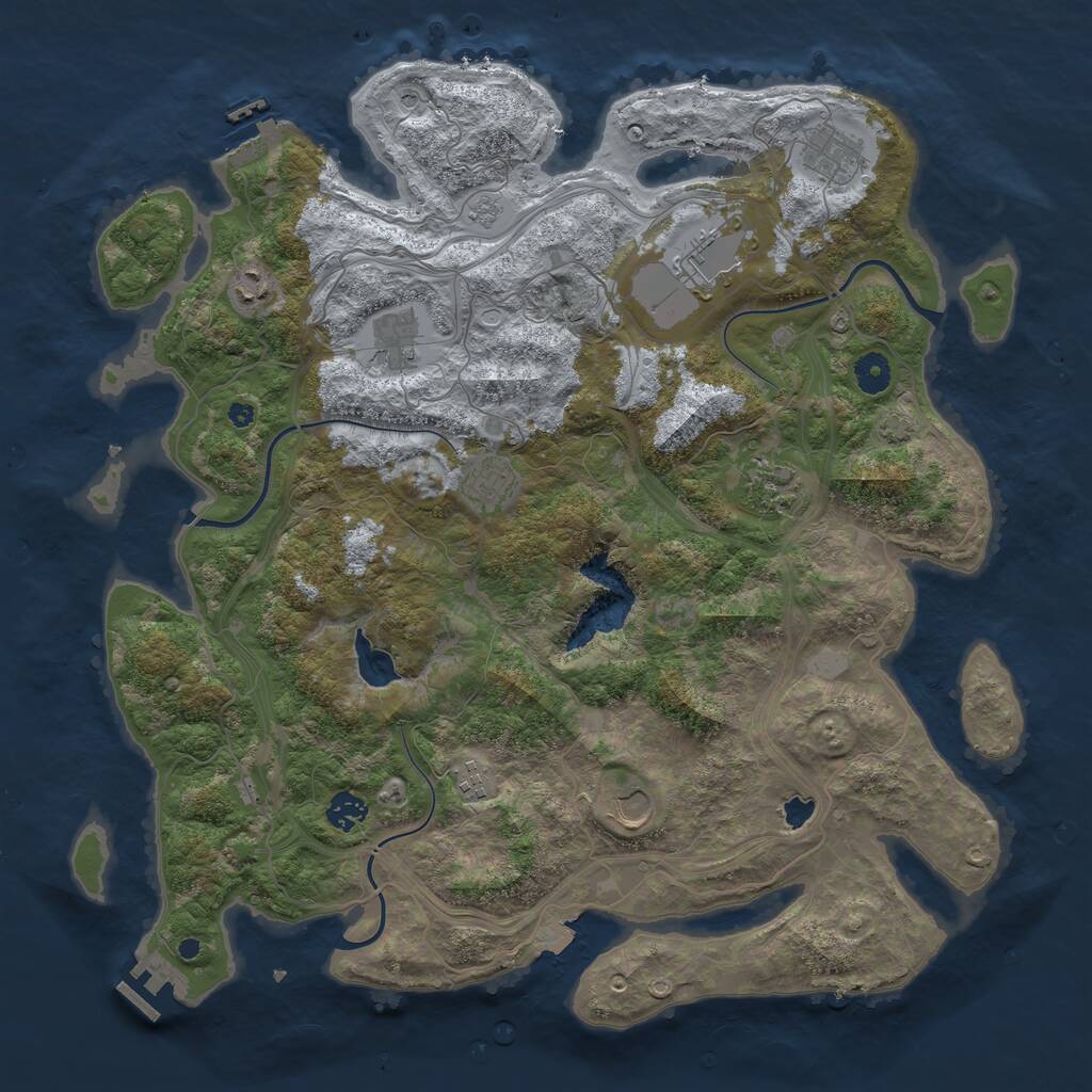 Rust Map: Procedural Map, Size: 4250, Seed: 712183415, 15 Monuments