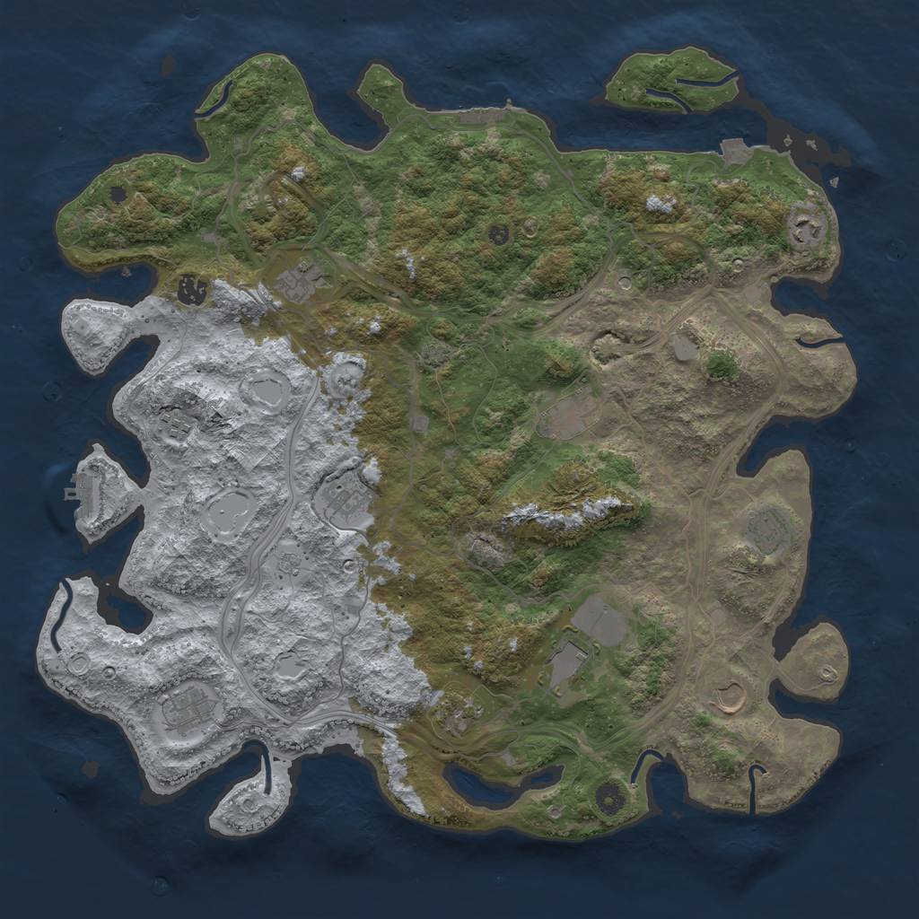 Rust Map: Procedural Map, Size: 4500, Seed: 94336920, 19 Monuments