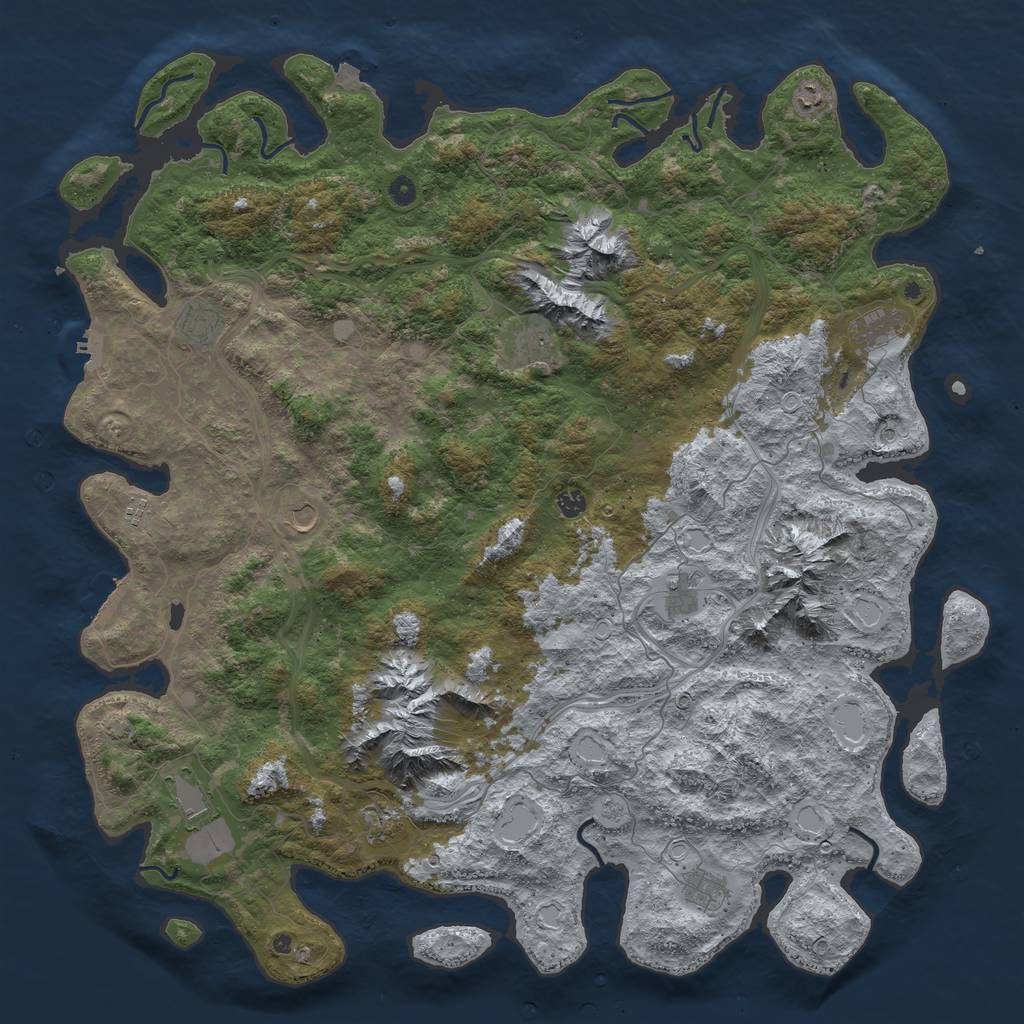 Rust Map: Procedural Map, Size: 5500, Seed: 232587, 19 Monuments