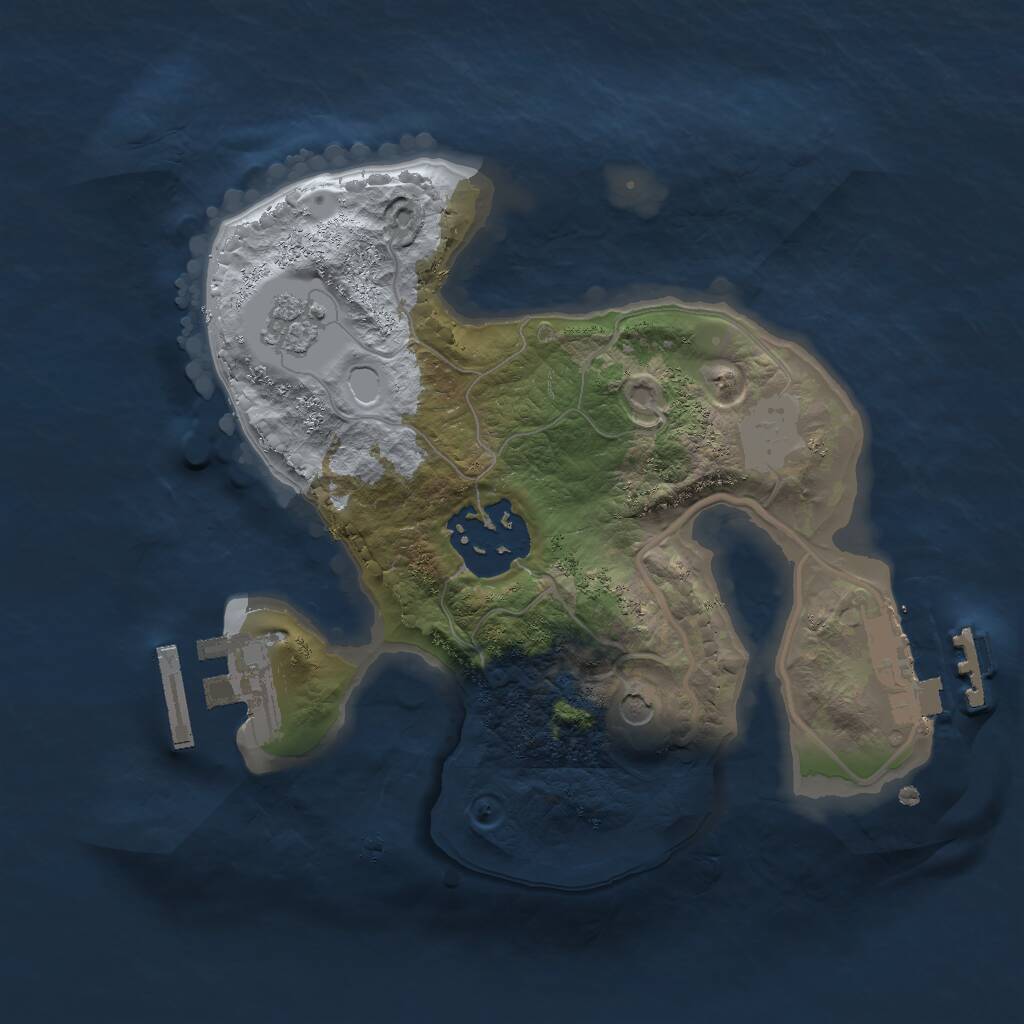 Rust Map: Procedural Map, Size: 2000, Seed: 925165, 6 Monuments