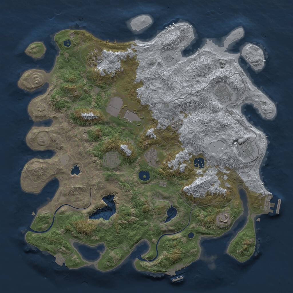 Rust Map: Procedural Map, Size: 4000, Seed: 1882434, 15 Monuments