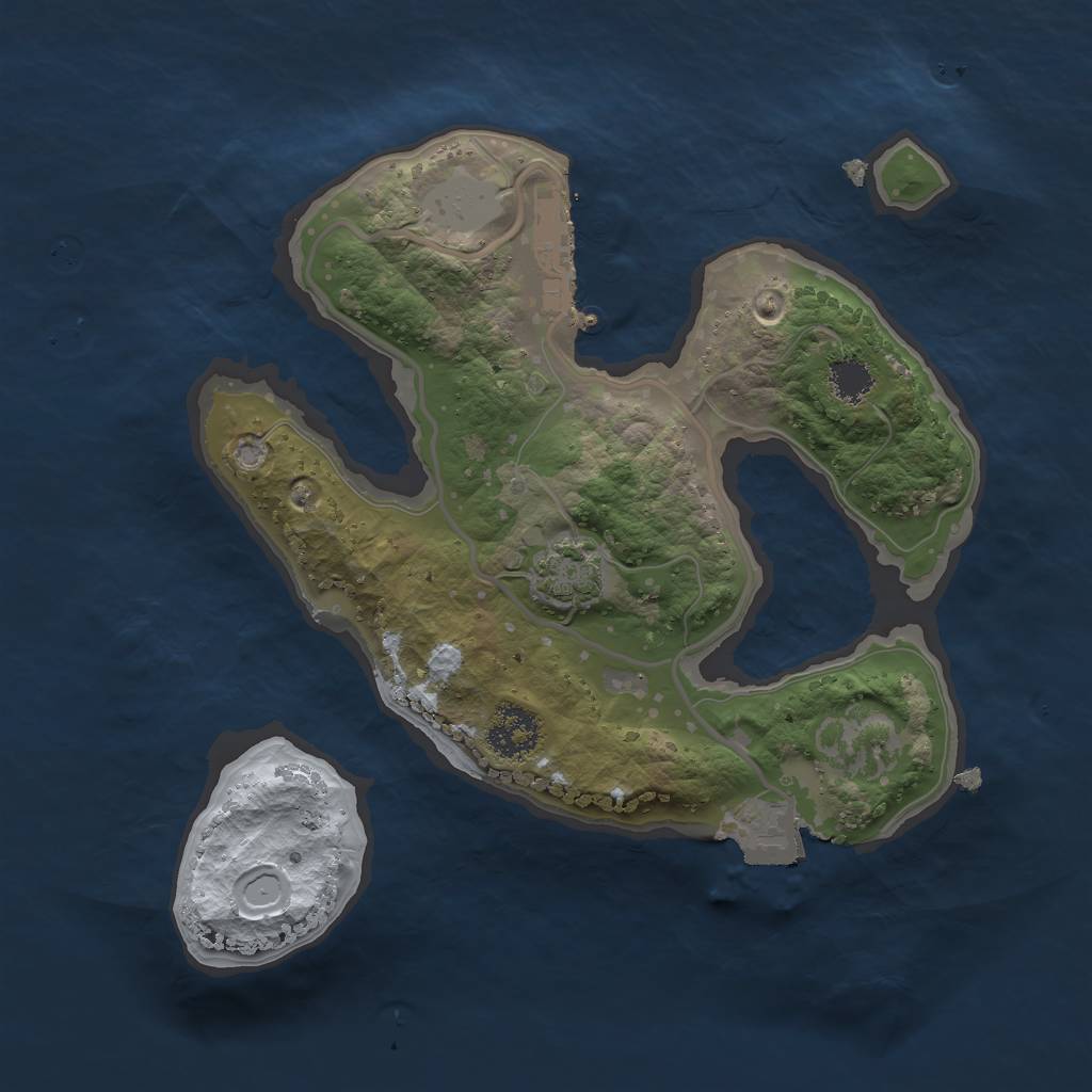 Rust Map: Procedural Map, Size: 2100, Seed: 101, 5 Monuments