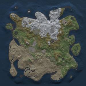 Thumbnail Rust Map: Procedural Map, Size: 3550, Seed: 38954916, 16 Monuments